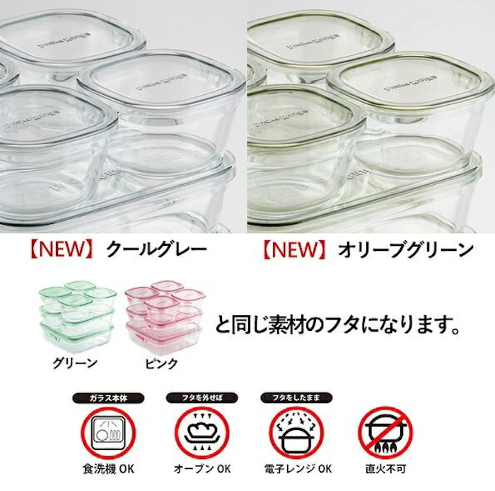 【公式】\新色登場/iwaki イワキ 耐熱ガラス保存容器 7点セット パックアンドレンジ パック&レンジ システムセット シンプル おしゃれ つくりおき 常備菜 便利 下ごしらえ お菓子 PC-PRN7G4 PC-PRN7GY2 7枚目