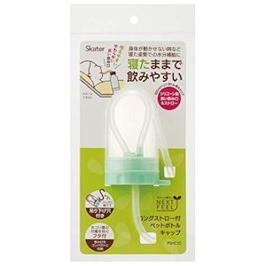 スケーター(Skater) プラスチック フタ付 ロング ストロー ペットボトルキャップ 500ml用 ストロー飲み口 14cm PSHC10-A 1枚目
