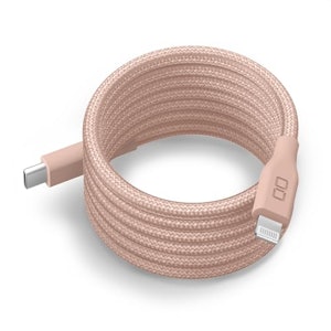 CIO スパイラルケーブル Type-C to Lightning 磁石付き マグネット吸着 形状記憶 (1m) (04:シェルピンク) 1枚目