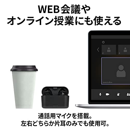 JVCケンウッド KENWOOD KH-CRZ20T ワイヤレスイヤホン bluetooth 開放型 Bluetooth 本体質量4.1g(片耳)小型軽量ボディ 最大22時間再生 生活防水 マイク付き KH-CRZ20T-B ブラック 6枚目
