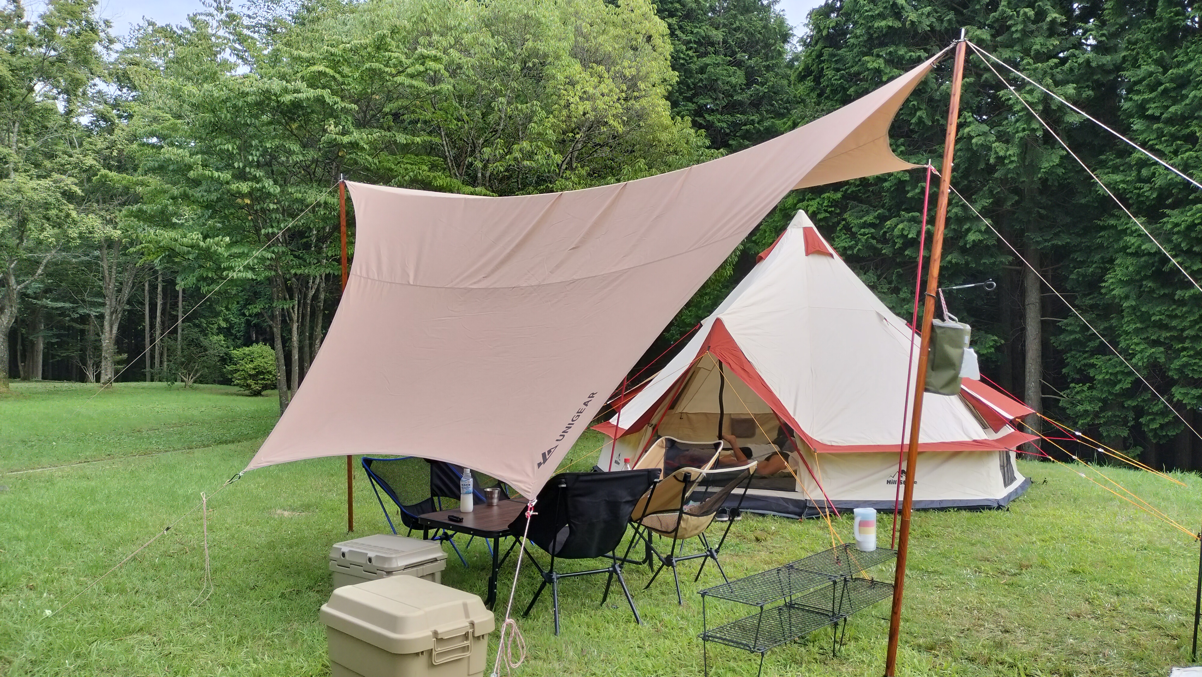 Hillstone Hillstone コットンワンポールテント  400cm 6人用（ベルテント） F-od283 2枚目