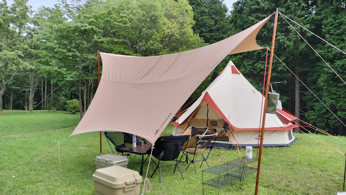 Hillstone Hillstone コットンワンポールテント 400cm 6人用(ベルテント) F-od283 2枚目