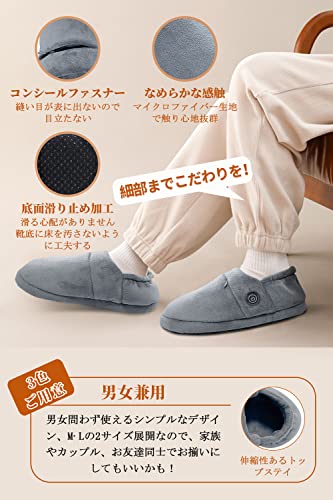 zzce フットウォーマー 両面発熱 USBあったかスリッパ コードレス 6枚目