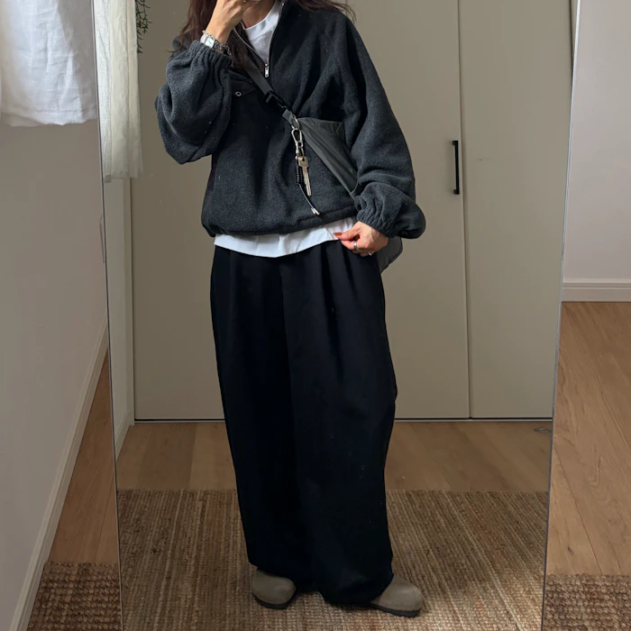 andme ハーフジップフリースプルオーバー 2枚目