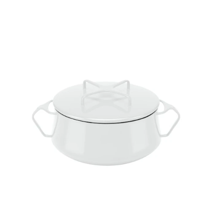 DANSK ダンスク コベンスタイル 両手鍋 18cm 2.2L IH対応 ホワイト オーブン対応 ホーロー 833299 1枚目