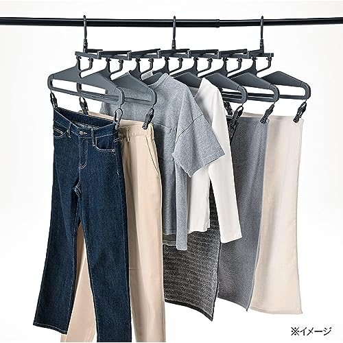 カインズ(CAINZ) 幅が変えられる取込みやすい 7連 インテリア洗濯ハンガー 幅152cm×奥行25.6cm×高さ40cm 連ハンガー 伸縮 ピンチ付き 3枚目