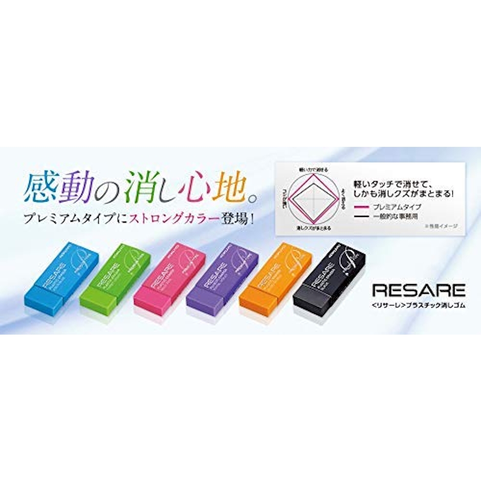 コクヨ 消しゴム リサーレ プレミアムタイプ ケシ-90シリーズ 6色カラー セット 3枚目
