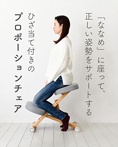 宮武製作所 プロポーションチェア 洗える取外しカバー付き 幅49.5×奥行61-68×高さ43-64cm 木材 姿勢サポートブラック 3枚目