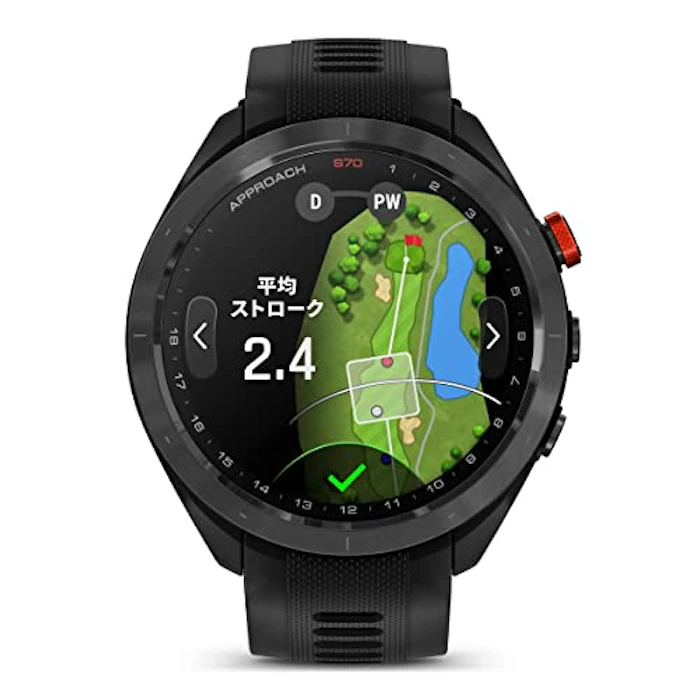 GARMIN ガーミン(GARMIN) Approach S70 47mm Black AMOLED(有機EL)ディスプレイ搭載 ゴルフウォッチ GPSマップ Suica対応 バーチャルキャディ 010-02746-22 【日本正規品】 3枚目