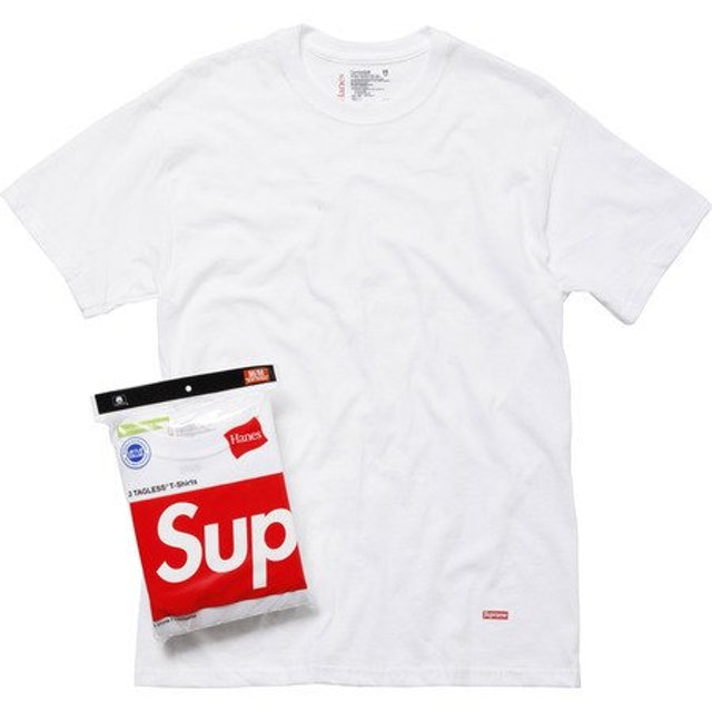 Supreme Hanes 3パックTシャツ 白 4枚目