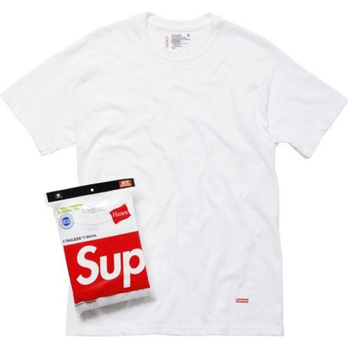 Supreme Hanes 3パックTシャツ 白 4枚目