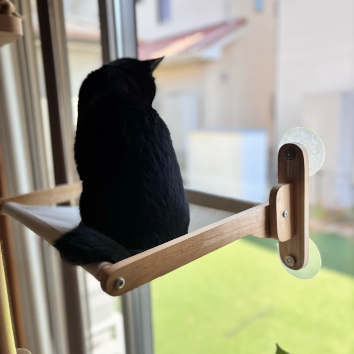 TAO 窓用猫吊りハンモック【吸盤式・ガラス対応・大型・猫用】 1枚目