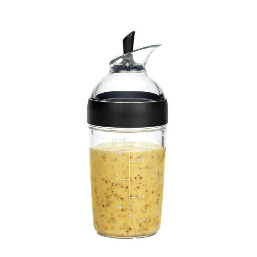 OXO(オクソ） OXO(オクソ）ドレッシングシェーカー小 200ml /ドレッシングボトル 調味料入れ 自家製ドレッシング容器 ブラック 黒 グリーン 緑 計量 混ぜる 注ぐ 保存 オリーブオイルボトル ソースボトル 2枚目