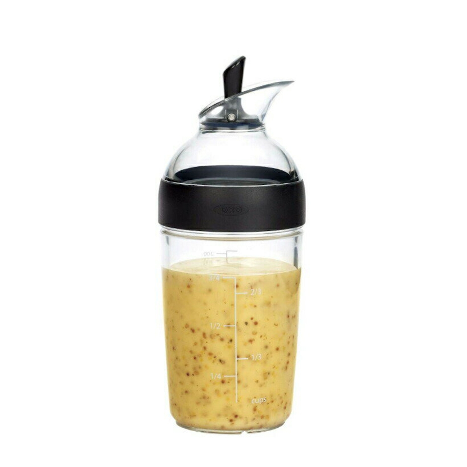 OXO(オクソ) OXO(オクソ)ドレッシングシェーカー小 200ml /ドレッシングボトル 調味料入れ 自家製ドレッシング容器 ブラック 黒 グリーン 緑 計量 混ぜる 注ぐ 保存 オリーブオイルボトル ソースボトル 2枚目