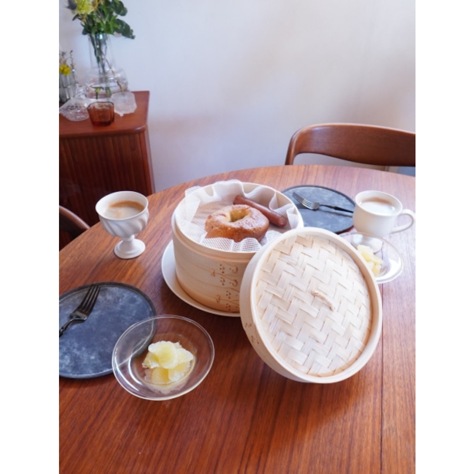 【送料無料】竹美TAKEMI せいろ 20cm 竹 蒸し器 中華せいろ 2段 セイロ 蒸し器 蒸篭 蒸籠 天然木 2段セット ヘルシー 点心 飲茶 小籠包 しゅうまい おこわ 蒸し料理 温野菜 プリン 茶わん蒸し 竹製 SDGs 脱プラ エシカル 3枚目
