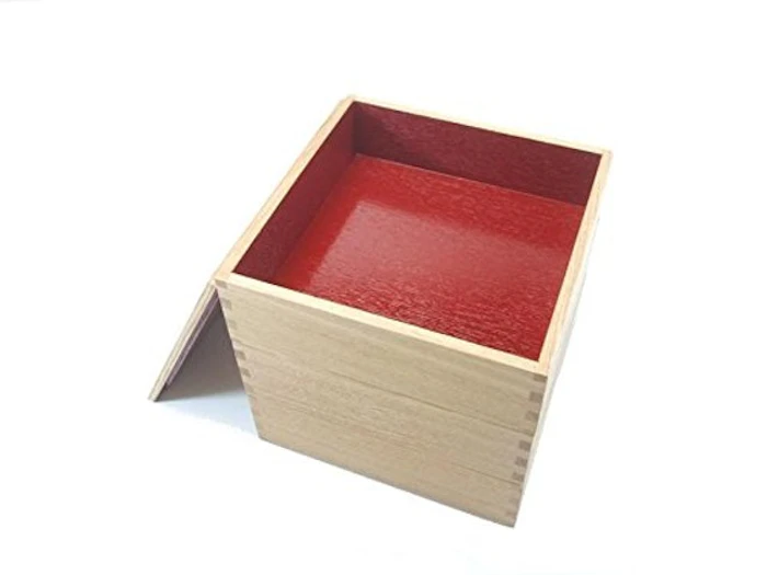 松屋漆器店 白木塗 タモ製 6.0寸 三段重 内朱 2枚目