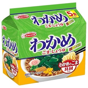 エースコック わかめラーメン ごま・しょうゆ 5食パック 1枚目