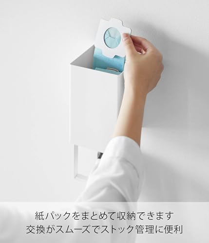 山崎実業 ウォール収納付きコードレスクリーナーホルダー　タワー	 4枚目