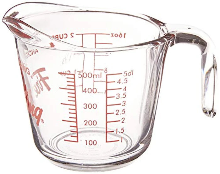 アンカーホッキング 耐熱ガラスの計量カップ / Fire King ファイヤーキング(500mL) 3枚目