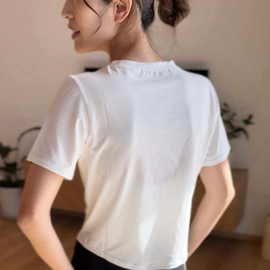 XEXYMIX ゼクシィミックス xexymix 半袖 ラウンドネック ベーシック 吸汗速乾 スタイルアップ Tシャツ ヨガウェア トップス ピラティスウェア スポーツウェア レディース トレーニングウェア ランニングウェア ジムウェア ゼクシーミックス xfl2ts1005 2枚目