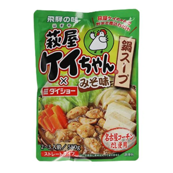 萩屋 ケイちゃん鍋スープ みそ味 580g×1袋 2〜3人前 はぎや ダイショー ケイちゃん 味噌 鍋つゆ なべつゆ 鍋出汁 マツコの知らない世界 1枚目