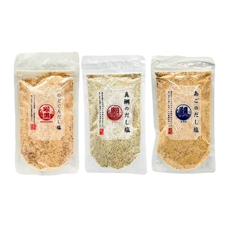 TIJ SELECT 真鯛 のどぐろ あご だし 塩 3種 セット 160g × 3袋 はぎの食品 製造 大容量 調味塩 1枚目