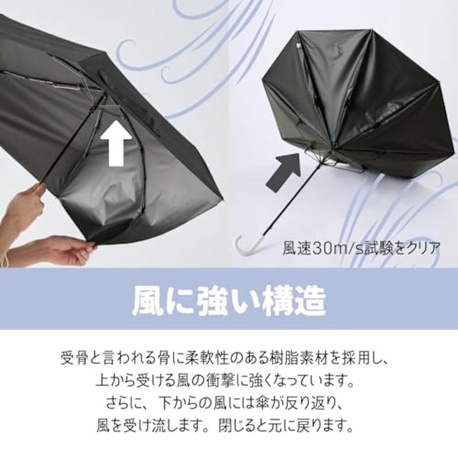 エスタ フロータス超撥水晴雨兼用折りたたみ傘60cm 5枚目