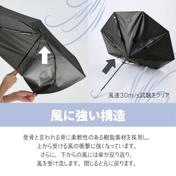 エスタ フロータス超撥水晴雨兼用折りたたみ傘60cm 5枚目