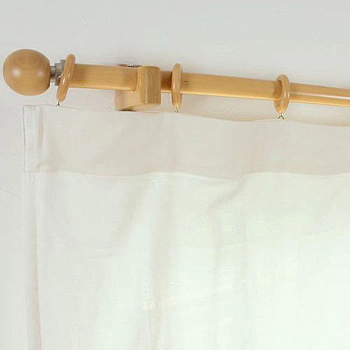 aiika aiika カーテン レース オーダー 綿 コットン 無地 ダブルガーゼ フラット キナリ 幅200cm 丈250cm 1枚入 受注生産品 4枚目