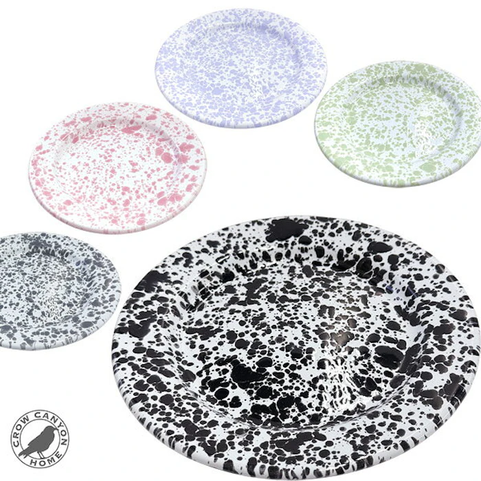 crow canyon home クロウキャニオンホーム フラットサラダプレート 20cm 7CCHD99 ホーロー 琺瑯食器 皿 CROW CANYON HOME FLAT SALAD PLATE クリックポスト発送 1枚目