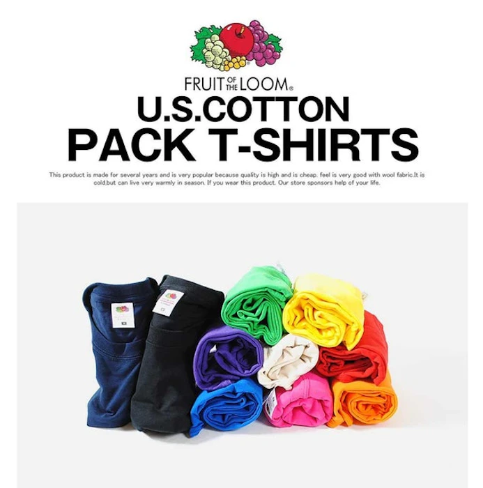 FRUIT OF THE LOOM Tシャツ 2枚セット パックTシャツ メンズ 5枚目