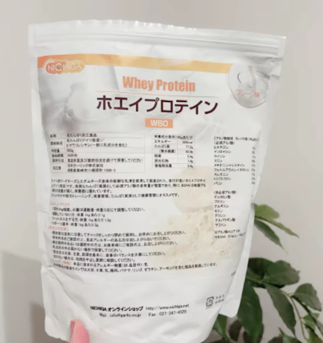 NICHIGA ホエイプロテインW80 プレーン 500g 1枚目