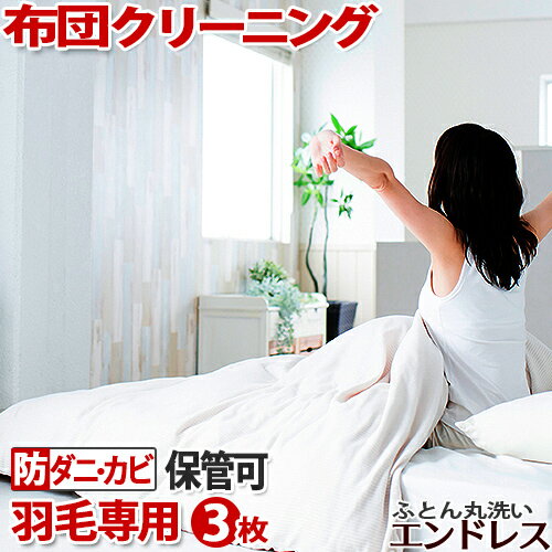 羽毛布団 クリーニング 3枚 布団クリーニング　保管 可　防ダニ・カビ加工セット ふとんクリーニング 丸洗い　宅配 1枚目