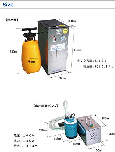 ミヤサカ工業 電動・手動併用式｜RO膜型｜非常用浄水器「コッくん飲めるゾウＲＯ」 8枚目