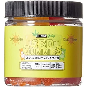 HEMPBaby HEMPBaby CBD + CBG DAY TIME グミ 高濃度 750mg 25粒 30mg/粒 ヘンプベイビー gummies 1枚目