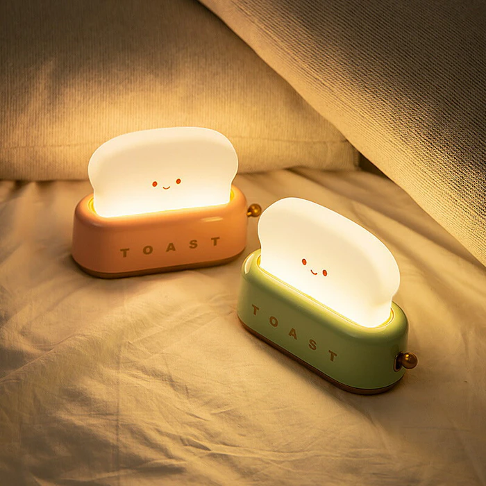 ナイトライト 授乳ライト ルームライト かわいい トースター パン 調光 タイマー設定 USB充電 常夜灯 間接照明 おしゃれ 照明 ランプ ベッドサイドランプ インテリア 子供部屋 寝室 プレゼント 癒しグッズ 2枚目