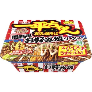明星食品 一平ちゃん 夜店の焼そば 関西風お好み焼ソース味 1枚目