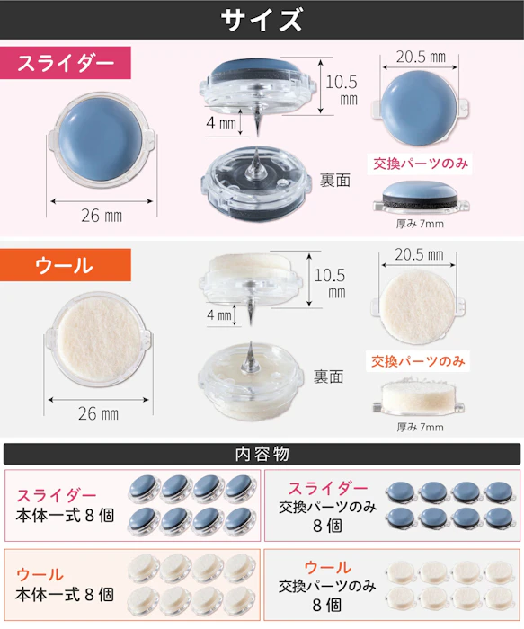 株式会社シェリー 椅子脚カバー カルガルー サステナ 26mm 10枚目