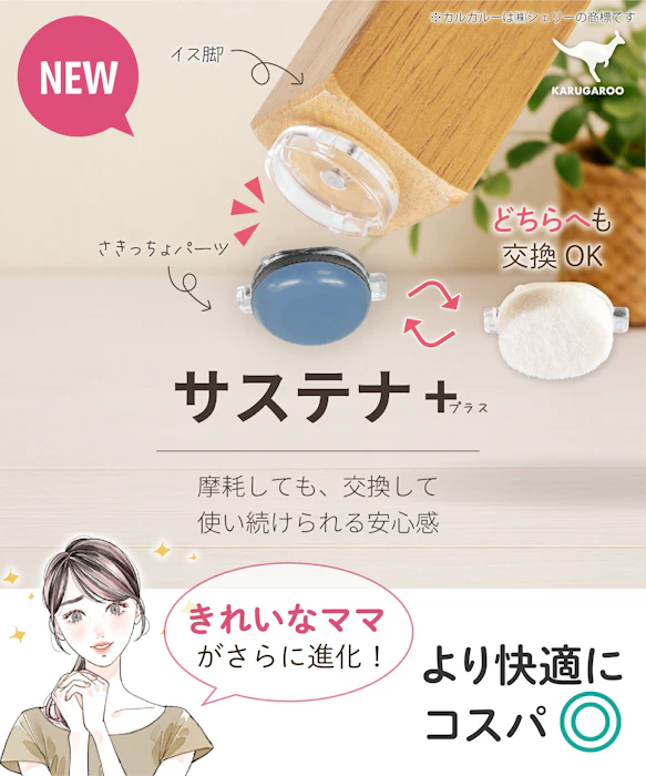 サステナ+ 椅子脚カバー 8個入り(ウール) 4枚目