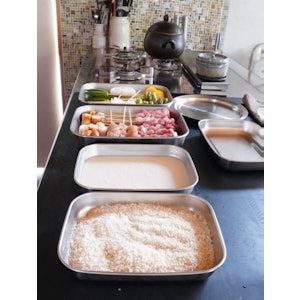 【500円OFFクーポン対象】ステンレスバット5枚組 アミ付き TA12 AUX 【ポイント10倍/送料無料】【p0522】【ASU】 1枚目