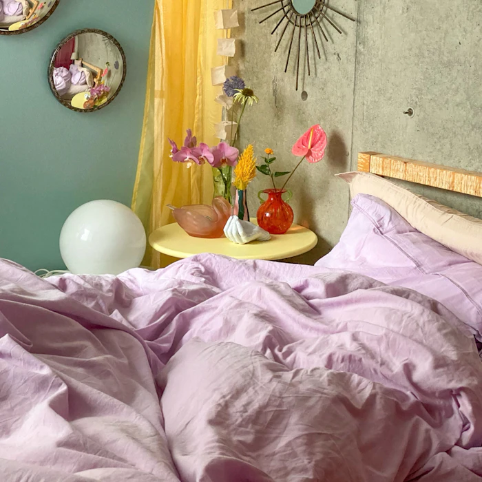 IKEA ÄNGSLILJA エングスリリア 掛け布団カバー&枕カバー(枕カバー2枚), ブルーグレー, 200x200/50x60 cm 1枚目