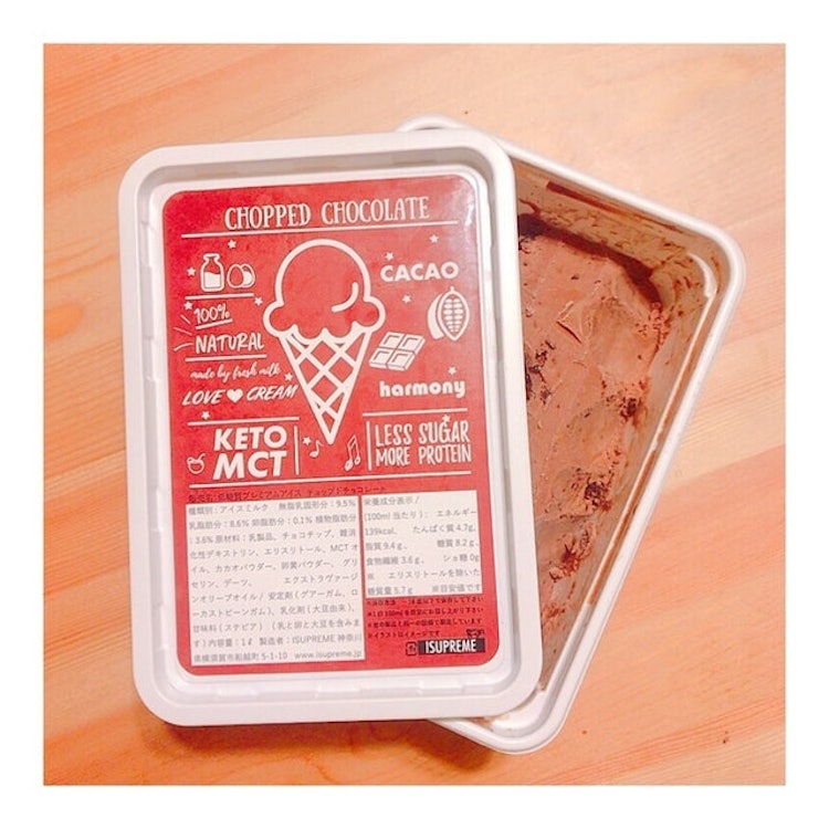 ISUPREME 低糖質 プレミアムアイス チョップドチョコ 1000ml 1枚目