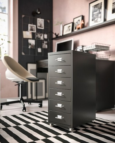 IKEA IKEA イケア 引き出しユニット キャスター付き ブラック 黒 28x69cm d00341971 HELMER ヘルメル インテリア雑貨 収納家具 チェスト 引き出し収納 おしゃれ シンプル 北欧 かわいい オフィス 3枚目