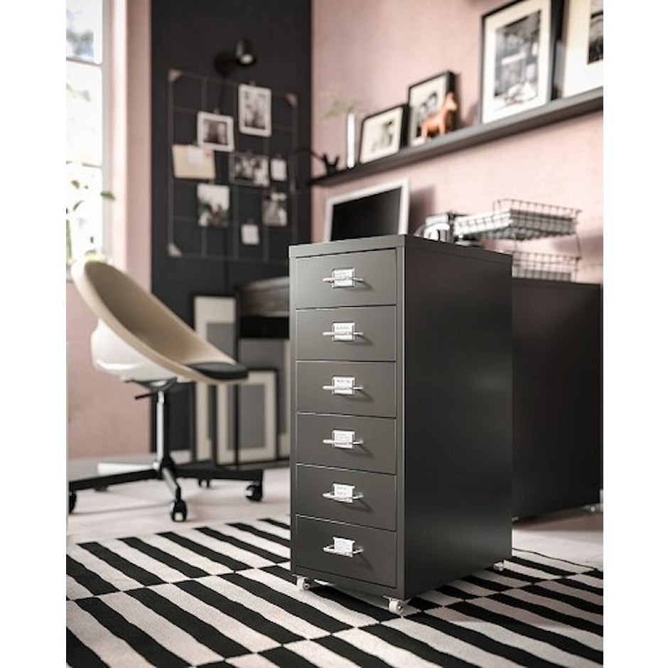 IKEA IKEA イケア 引き出しユニット キャスター付き ブラック 黒 28x69cm d00341971 HELMER ヘルメル インテリア雑貨 収納家具 チェスト 引き出し収納 おしゃれ シンプル 北欧 かわいい オフィス 3枚目