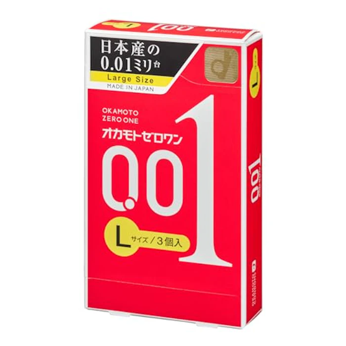 オカモト オカモトコンドームズ OKAMOTO ゼロワン 0.01ミリ Lサイズ ポリウレタン (PU) 3個入り 1枚目