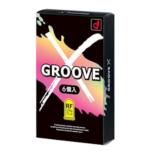 オカモト オカモト コンドーム GROOVE X(グルーヴ エックス)6個入 リアルフィット形状 潤滑 密着 ゼリー 1枚目