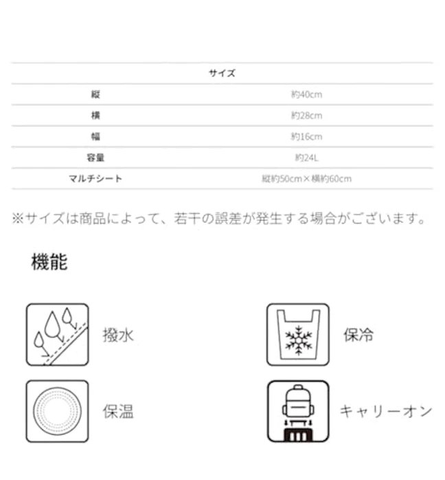 ワークマン パカッと開く!保冷保温パントリー軽量マザーズリュック 6枚目