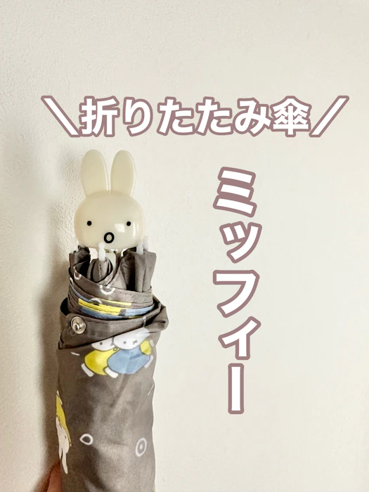 ミッフィー miffy 折りたたみ 傘 レディース キッズ 55cm 手開き 軽量 耐風 雨傘 ミニ コンパクト 子供 ジュニア ボリス 1枚目