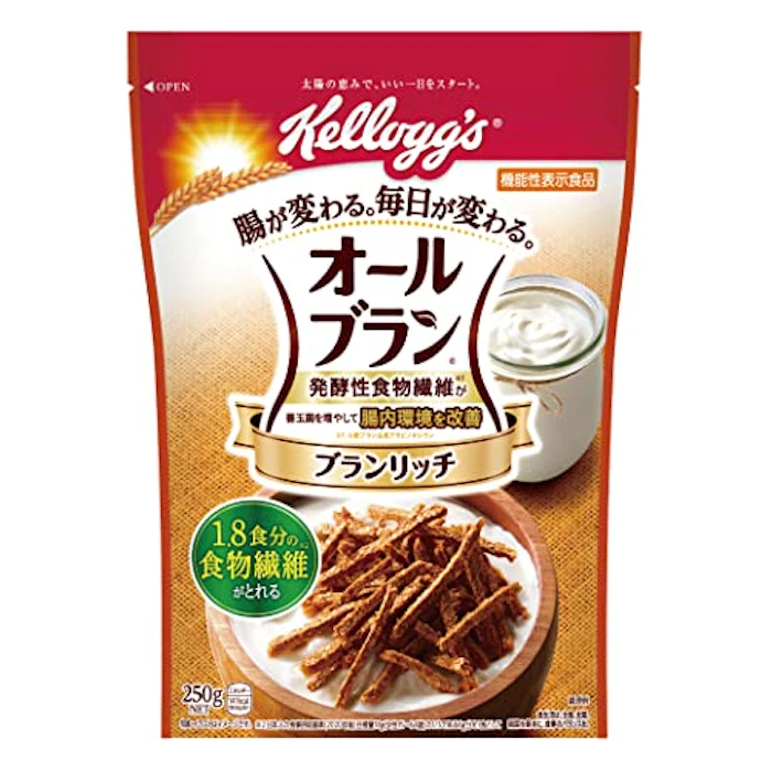 ケロッグ オールブラン ブランリッチ 250g ×6袋 小麦ふすま 腸活 発酵性 食物繊維 1枚目