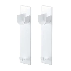 山崎実業(Yamazaki) マグネットバスルーム物干し竿ホルダー2個組 ホワイト 約W6XD3.5XH23cm ミスト 浴室乾燥 室内干し 4917 1枚目